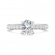 FlyerFit® Platinum Micropave Engagement Ring