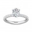 FlyerFit® Platinum Micropave Engagement Ring