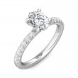 FlyerFit® Platinum Micropave Engagement Ring