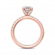 FlyerFit® 14K Pink Gold Micropave Engagement Ring