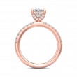 FlyerFit® 14K Pink Gold Micropave Engagement Ring