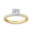 FlyerFit® 14K Yellow and 14K White Gold Micropave Engagement Ring