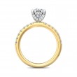 FlyerFit® 14K Yellow and 14K White Gold Micropave Engagement Ring