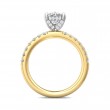 FlyerFit® 14K Yellow and 14K White Gold Micropave Engagement Ring