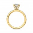 FlyerFit® 18K Yellow Gold Micropave Engagement Ring