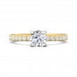 FlyerFit® 14K Yellow and 14K White Gold Micropave Engagement Ring