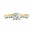 FlyerFit® 14K Yellow Gold Micropave Engagement Ring