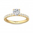 FlyerFit® 14K Yellow Gold Micropave Engagement Ring