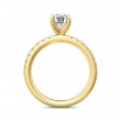 FlyerFit® 14K Yellow Gold Micropave Engagement Ring