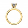 FlyerFit® 18K Yellow Gold Micropave Engagement Ring