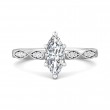 FlyerFit® 14K White Gold Micropave Engagement Ring