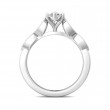 FlyerFit® 14K White Gold Micropave Engagement Ring