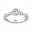 FlyerFit® Platinum Micropave Engagement Ring