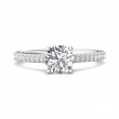 FlyerFit® Platinum Micropave Engagement Ring