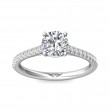 FlyerFit® Platinum Micropave Engagement Ring