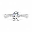 FlyerFit® Platinum Micropave Engagement Ring