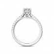 FlyerFit® Platinum Micropave Engagement Ring