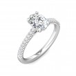 FlyerFit® Platinum Micropave Engagement Ring