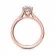 FlyerFit® 14K Pink Gold Micropave Engagement Ring