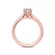 FlyerFit® 14K Pink Gold Micropave Engagement Ring