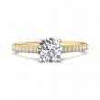 FlyerFit® 14K Yellow and 14K White Gold Micropave Engagement Ring