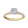 FlyerFit® 14K Yellow and 14K White Gold Micropave Engagement Ring