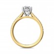 FlyerFit® 14K Yellow and 14K White Gold Micropave Engagement Ring