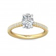 FlyerFit® 14K Yellow and 14K White Gold Micropave Engagement Ring