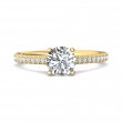 FlyerFit® 14K Yellow Gold Micropave Engagement Ring