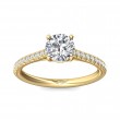 FlyerFit® 14K Yellow Gold Micropave Engagement Ring