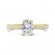 FlyerFit® 14K Yellow Gold Micropave Engagement Ring