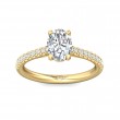 FlyerFit® 14K Yellow Gold Micropave Engagement Ring