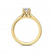 FlyerFit® 14K Yellow Gold Micropave Engagement Ring