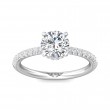 FlyerFit® 18K White Gold Micropave Engagement Ring