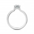 FlyerFit® 18K White Gold Micropave Engagement Ring