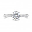 FlyerFit® 18K White Gold Micropave Engagement Ring