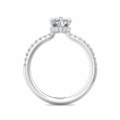 FlyerFit® 18K White Gold Micropave Engagement Ring