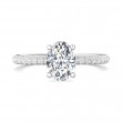 FlyerFit® Platinum Micropave Engagement Ring