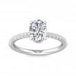 FlyerFit® Platinum Micropave Engagement Ring