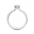 FlyerFit® Platinum Micropave Engagement Ring