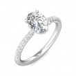 FlyerFit® Platinum Micropave Engagement Ring