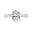 FlyerFit® 14K White Gold Micropave Engagement Ring