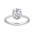 FlyerFit® 14K White Gold Micropave Engagement Ring