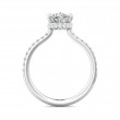 FlyerFit® 14K White Gold Micropave Engagement Ring