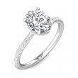 FlyerFit® 14K White Gold Micropave Engagement Ring