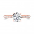 FlyerFit® 14K Pink Gold Micropave Engagement Ring