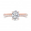 FlyerFit® 14K Pink Gold Micropave Engagement Ring