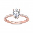 FlyerFit® 14K Pink Gold Micropave Engagement Ring