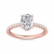 FlyerFit® 14K Pink Gold Micropave Engagement Ring