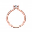 FlyerFit® 14K Pink Gold Micropave Engagement Ring